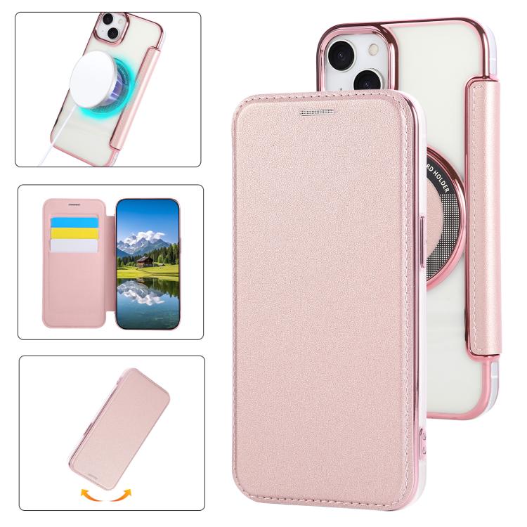 เคสโทรศัพท์หนังวีแกนชุบแม่เหล็กบางพิเศษ สำหรับ iPhone 15, สำหรับ iPhone 14 / 13, สำหรับ iPhone 14 Pro, สำหรับ iPhone 14 Pro Max, สำหรับ iPhone 13 Pro Max, สำหรับ iPhone 13 Pro