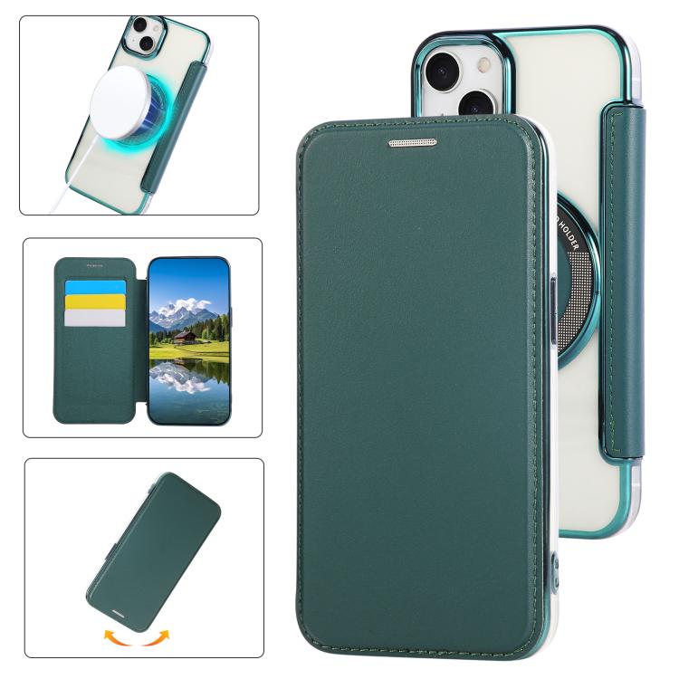 เคสโทรศัพท์หนังวีแกนชุบแม่เหล็กบางพิเศษ สำหรับ iPhone 15, สำหรับ iPhone 14 / 13, สำหรับ iPhone 14 Pro, สำหรับ iPhone 14 Pro Max, สำหรับ iPhone 13 Pro Max, สำหรับ iPhone 13 Pro