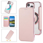 เคสโทรศัพท์หนังวีแกนชุบแม่เหล็กบางพิเศษ สำหรับ iPhone 15, สำหรับ iPhone 14 / 13, สำหรับ iPhone 14 Pro, สำหรับ iPhone 14 Pro Max, สำหรับ iPhone 13 Pro Max, สำหรับ iPhone 13 Pro
