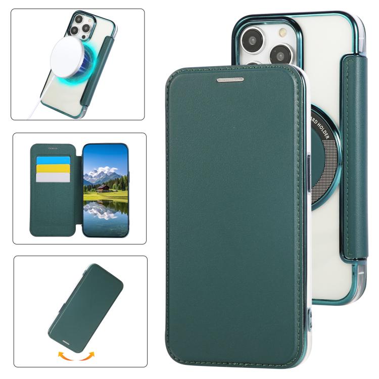 เคสโทรศัพท์หนังวีแกนชุบแม่เหล็กบางพิเศษ สำหรับ iPhone 15, สำหรับ iPhone 14 / 13, สำหรับ iPhone 14 Pro, สำหรับ iPhone 14 Pro Max, สำหรับ iPhone 13 Pro Max, สำหรับ iPhone 13 Pro
