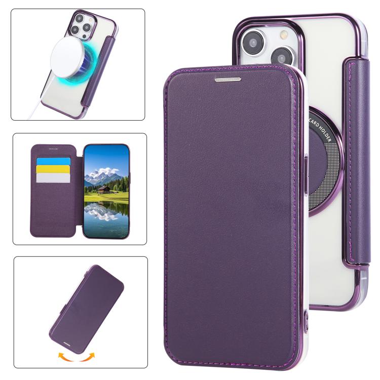 เคสโทรศัพท์หนังวีแกนชุบแม่เหล็กบางพิเศษ สำหรับ iPhone 15, สำหรับ iPhone 14 / 13, สำหรับ iPhone 14 Pro, สำหรับ iPhone 14 Pro Max, สำหรับ iPhone 13 Pro Max, สำหรับ iPhone 13 Pro