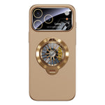 เคสโทรศัพท์แม่เหล็กพร้อมขาตั้งไจโรและหน้าต่างกล้องเคลือบ PC สำหรับ iPhone 17 Pro Max, สำหรับ iPhone 17 Pro, สำหรับ iPhone 17, สำหรับ iPhone Air, สำหรับ iPhone 16 Pro Max, สำหรับ iPhone 16 Pro
