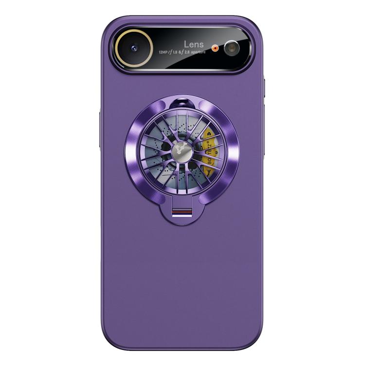 เคสโทรศัพท์แม่เหล็กพร้อมขาตั้งไจโรและหน้าต่างกล้องเคลือบ PC สำหรับ iPhone 17 Pro Max, สำหรับ iPhone 17 Pro, สำหรับ iPhone 17, สำหรับ iPhone Air, สำหรับ iPhone 16 Pro Max, สำหรับ iPhone 16 Pro