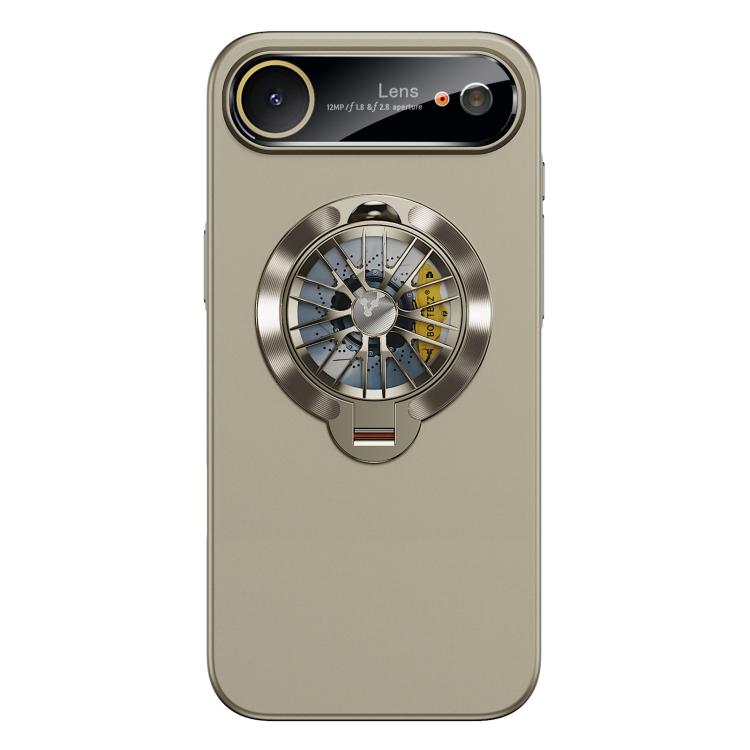 เคสโทรศัพท์แม่เหล็กพร้อมขาตั้งไจโรและหน้าต่างกล้องเคลือบ PC สำหรับ iPhone 17 Pro Max, สำหรับ iPhone 17 Pro, สำหรับ iPhone 17, สำหรับ iPhone Air, สำหรับ iPhone 16 Pro Max, สำหรับ iPhone 16 Pro