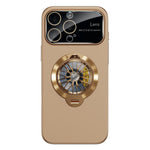 เคสโทรศัพท์แม่เหล็กพร้อมขาตั้งไจโรและหน้าต่างกล้องเคลือบ PC สำหรับ iPhone 16 Plus, สำหรับ iPhone 16, สำหรับ iPhone 15 Pro Max, สำหรับ iPhone 15 Pro, สำหรับ iPhone 15 Plus, สำหรับ iPhone 15