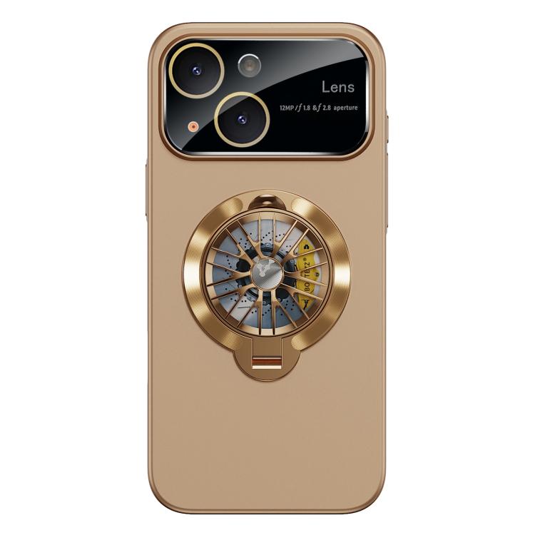 เคสโทรศัพท์แม่เหล็กพร้อมขาตั้งไจโรและหน้าต่างกล้องเคลือบ PC สำหรับ iPhone 14 Plus, สำหรับ iPhone 14, สำหรับ iPhone 14 Pro, สำหรับ iPhone 14 Pro Max, สำหรับ iPhone 13 Pro Max, สำหรับ iPhone 13 Pro