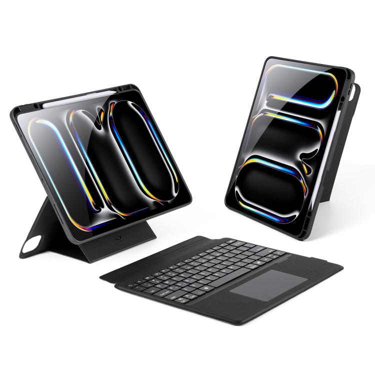 เคสหนังวีแกนแท็บเล็ตพร้อมคีย์บอร์ดไร้สายแม่เหล็กไฟหลัง DUX DUCIS DK Series สำหรับ iPad Pro 13 2025 / 2024, สำหรับ iPad Pro 11 2025 / 2024, สำหรับ iPad 2025 / 2022, สำหรับ iPad Air 11 2025 / 2024, สำหรับ iPad Air 13 2025 / 2024
