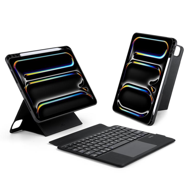 เคสหนังวีแกนแท็บเล็ตพร้อมคีย์บอร์ดไร้สายแม่เหล็กไฟหลัง DUX DUCIS DK Series สำหรับ iPad Pro 13 2025 / 2024, สำหรับ iPad Pro 11 2025 / 2024, สำหรับ iPad 2025 / 2022, สำหรับ iPad Air 11 2025 / 2024, สำหรับ iPad Air 13 2025 / 2024