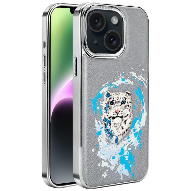 เคสโทรศัพท์หนังวีแกนลายกราฟฟิตีปัก พร้อมโล่แม่เหล็กชุบอิเล็กโทร สำหรับ iPhone 14 Plus, สำหรับ iPhone 14, สำหรับ iPhone 14 Pro, สำหรับ iPhone 14 Pro Max