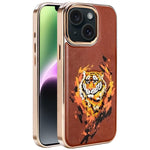 เคสโทรศัพท์หนังวีแกนลายกราฟฟิตีปัก พร้อมโล่แม่เหล็กชุบอิเล็กโทร สำหรับ iPhone 14 Plus, สำหรับ iPhone 14, สำหรับ iPhone 14 Pro, สำหรับ iPhone 14 Pro Max