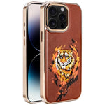 เคสโทรศัพท์หนังวีแกนลายกราฟฟิตีปัก พร้อมโล่แม่เหล็กชุบอิเล็กโทร สำหรับ iPhone 14 Plus, สำหรับ iPhone 14, สำหรับ iPhone 14 Pro, สำหรับ iPhone 14 Pro Max