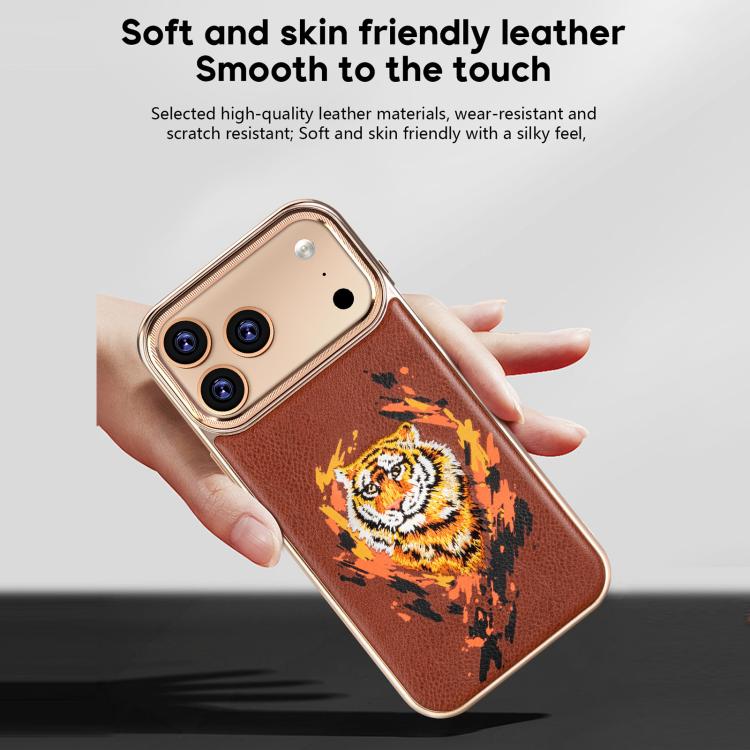 เคสโทรศัพท์หนังวีแกนลายกราฟฟิตีปัก พร้อมโล่แม่เหล็กชุบอิเล็กโทร สำหรับ iPhone 14 Plus, สำหรับ iPhone 14, สำหรับ iPhone 14 Pro, สำหรับ iPhone 14 Pro Max
