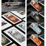 เคสโทรศัพท์หนังวีแกนลายกราฟฟิตีปัก พร้อมโล่แม่เหล็กชุบอิเล็กโทร สำหรับ iPhone 14 Plus, สำหรับ iPhone 14, สำหรับ iPhone 14 Pro, สำหรับ iPhone 14 Pro Max