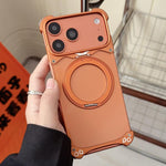เคสโทรศัพท์แม่เหล็กแบบไม่มีกรอบ พร้อมที่ยึดหมุน 360 องศาลาย Jaguar Original Color สำหรับ iPhone 17 Pro Max, สำหรับ iPhone 17 Pro