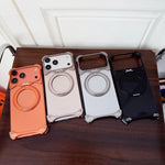 เคสโทรศัพท์แม่เหล็กแบบไม่มีกรอบ พร้อมที่ยึดหมุน 360 องศาลาย Jaguar Original Color สำหรับ iPhone 17 Pro Max, สำหรับ iPhone 17 Pro