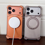 เคสโทรศัพท์แม่เหล็กแบบไม่มีกรอบ พร้อมที่ยึดหมุน 360 องศาลาย Jaguar Original Color สำหรับ iPhone 17 Pro Max, สำหรับ iPhone 17 Pro