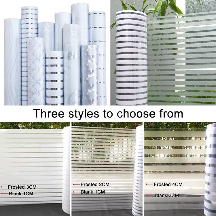 สติกเกอร์กระจกฝ้าลายเส้นกันกระแทกไฟฟ้าสถิต 5 ชิ้น/แพ็ค, ลายเส้นเล็ก 30 ซม. x 1 ม., ลายเส้นเล็ก 40 ซม. x 1 ม., ลายเส้นเล็ก 50 ซม. x 1 ม., ลายเส้นใหญ่ 30 ซม. x 1 ม., ลายเส้นใหญ่ 40 ซม. x 1 ม., ลายเส้นใหญ่ 50 ซม. x 1 ม.