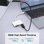 อะแดปเตอร์ USB-C/Type-C เป็น HDMI+USB-C/Type-C 4K/60HZ ดิจิทัล AV, Type-C 4K/60HZ