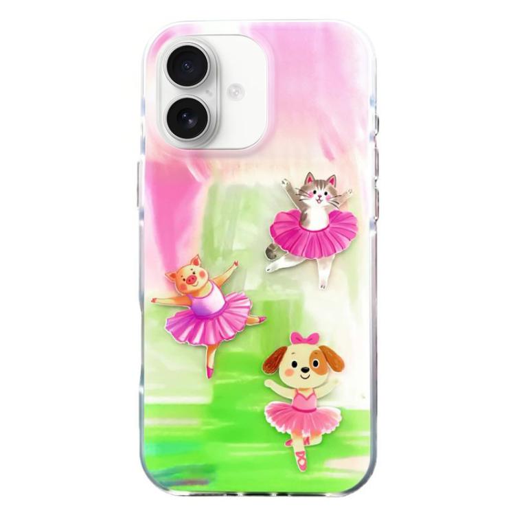 เคสโทรศัพท์ TPU ลาย IMD ขอบโค้ง สำหรับ iPhone 16 Pro Max, สำหรับ iPhone 16 Pro, สำหรับ iPhone 16