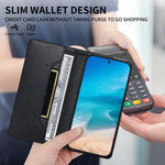 กระเป๋าโทรศัพท์หนังวีแกน RFID ปิดด้วยแม่เหล็กพร้อมเส้นเย็บ สำหรับ iPhone X / XS, สำหรับ iPhone XR, สำหรับ iPhone XS Max, สำหรับ iPhone 8 Plus / 7 Plus