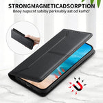 กระเป๋าโทรศัพท์หนังวีแกน RFID ปิดด้วยแม่เหล็กพร้อมเส้นเย็บ สำหรับ iPhone X / XS, สำหรับ iPhone XR, สำหรับ iPhone XS Max, สำหรับ iPhone 8 Plus / 7 Plus