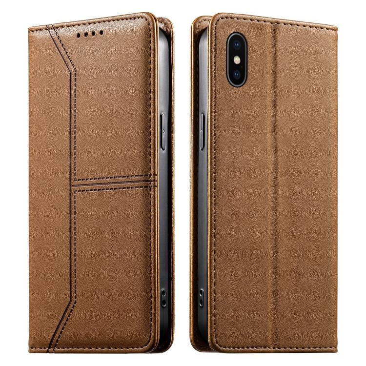 กระเป๋าโทรศัพท์หนังวีแกน RFID ปิดด้วยแม่เหล็กพร้อมเส้นเย็บ สำหรับ iPhone X / XS, สำหรับ iPhone XR, สำหรับ iPhone XS Max, สำหรับ iPhone 8 Plus / 7 Plus