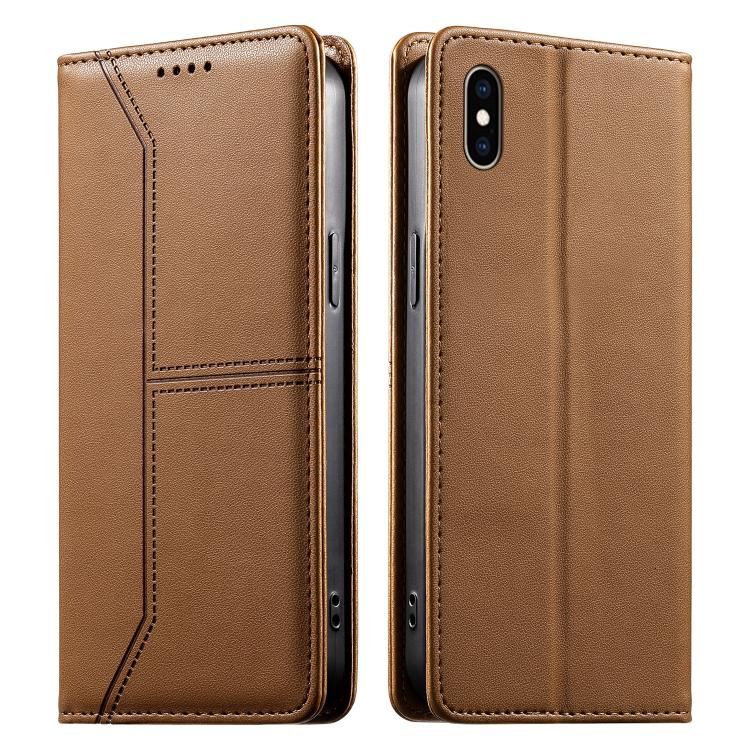 กระเป๋าโทรศัพท์หนังวีแกน RFID ปิดด้วยแม่เหล็กพร้อมเส้นเย็บ สำหรับ iPhone X / XS, สำหรับ iPhone XR, สำหรับ iPhone XS Max, สำหรับ iPhone 8 Plus / 7 Plus