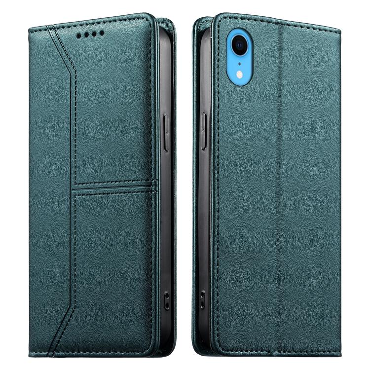 กระเป๋าโทรศัพท์หนังวีแกน RFID ปิดด้วยแม่เหล็กพร้อมเส้นเย็บ สำหรับ iPhone X / XS, สำหรับ iPhone XR, สำหรับ iPhone XS Max, สำหรับ iPhone 8 Plus / 7 Plus