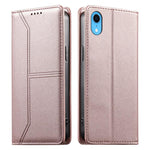 กระเป๋าโทรศัพท์หนังวีแกน RFID ปิดด้วยแม่เหล็กพร้อมเส้นเย็บ สำหรับ iPhone X / XS, สำหรับ iPhone XR, สำหรับ iPhone XS Max, สำหรับ iPhone 8 Plus / 7 Plus