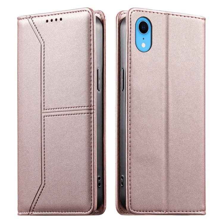 กระเป๋าโทรศัพท์หนังวีแกน RFID ปิดด้วยแม่เหล็กพร้อมเส้นเย็บ สำหรับ iPhone X / XS, สำหรับ iPhone XR, สำหรับ iPhone XS Max, สำหรับ iPhone 8 Plus / 7 Plus