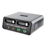 WXL-60C สถานีชาร์จเดสก์ท็อปมัลติพอร์ต 6-in-1 พร้อมสายเคเบิลกล้องโทรทรรศน์คู่ในตัว, WXL-60C