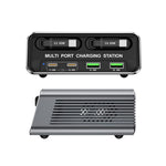 WXL-60C สถานีชาร์จเดสก์ท็อปมัลติพอร์ต 6-in-1 พร้อมสายเคเบิลกล้องโทรทรรศน์คู่ในตัว, WXL-60C