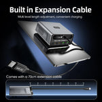 WXL-60C สถานีชาร์จเดสก์ท็อปมัลติพอร์ต 6-in-1 พร้อมสายเคเบิลกล้องโทรทรรศน์คู่ในตัว, WXL-60C