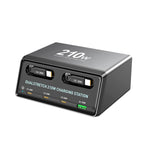 WXL-60E สถานีชาร์จเดสก์ท็อปมัลติพอร์ต 6-in-1 กำลังไฟ 210W พร้อมสายเคเบิลกล้องโทรทรรศน์คู่ในตัว, WXL-60E