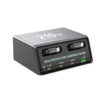 WXL-60E สถานีชาร์จเดสก์ท็อปมัลติพอร์ต 6-in-1 กำลังไฟ 210W พร้อมสายเคเบิลกล้องโทรทรรศน์คู่ในตัว, WXL-60E