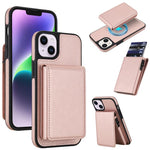 Retro Faux Leather Detachable Spring Loaded Card Bag Magnetic RFID Phone Case, For iPhone 17e / 16e, For iPhone 17 Pro Max, For iPhone 17 Pro, For iPhone 15 Plus, For iPhone 15, For iPhone 14 Plus, For iPhone 14 / 13, For iPhone 12 / 12 Pro