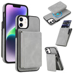 Retro Faux Leather Detachable Spring Loaded Card Bag Magnetic RFID Phone Case, For iPhone 17e / 16e, For iPhone 17 Pro Max, For iPhone 17 Pro, For iPhone 15 Plus, For iPhone 15, For iPhone 14 Plus, For iPhone 14 / 13, For iPhone 12 / 12 Pro