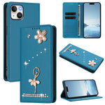 เคสโทรศัพท์หนังวีแกนแม่เหล็ก RFID ประดับเพชรลายสาวบัลเลต์ สำหรับ iPhone 16 Pro, สำหรับ iPhone 16 Plus, สำหรับ iPhone 16, สำหรับ iPhone 15 Pro Max, สำหรับ iPhone 15 Pro, สำหรับ iPhone 15 Plus