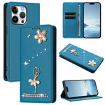เคสโทรศัพท์หนังวีแกนแม่เหล็ก RFID ประดับเพชรลายสาวบัลเลต์ สำหรับ iPhone 16 Pro, สำหรับ iPhone 16 Plus, สำหรับ iPhone 16, สำหรับ iPhone 15 Pro Max, สำหรับ iPhone 15 Pro, สำหรับ iPhone 15 Plus