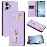 เคสโทรศัพท์หนังวีแกนแม่เหล็ก RFID ประดับเพชรลายสาวบัลเลต์ สำหรับ iPhone 16 Pro, สำหรับ iPhone 16 Plus, สำหรับ iPhone 16, สำหรับ iPhone 15 Pro Max, สำหรับ iPhone 15 Pro, สำหรับ iPhone 15 Plus