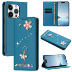 เคสโทรศัพท์หนังวีแกนแม่เหล็ก RFID ประดับเพชรลายสาวบัลเลต์ สำหรับ iPhone 16 Pro, สำหรับ iPhone 16 Plus, สำหรับ iPhone 16, สำหรับ iPhone 15 Pro Max, สำหรับ iPhone 15 Pro, สำหรับ iPhone 15 Plus