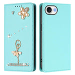 เคสโทรศัพท์หนังวีแกนแม่เหล็ก RFID ประดับเพชรลายสาวบัลเลต์ สำหรับ iPhone 17e / 16e, สำหรับ iPhone 17 Pro Max, สำหรับ iPhone 17 Pro, สำหรับ iPhone 17, สำหรับ iPhone Air, สำหรับ iPhone 16 Pro Max
