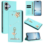 เคสโทรศัพท์หนังวีแกนแม่เหล็ก RFID ประดับเพชรลายสาวบัลเลต์ สำหรับ iPhone 17e / 16e, สำหรับ iPhone 17 Pro Max, สำหรับ iPhone 17 Pro, สำหรับ iPhone 17, สำหรับ iPhone Air, สำหรับ iPhone 16 Pro Max