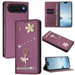 เคสโทรศัพท์หนังวีแกนแม่เหล็ก RFID ประดับเพชรลายสาวบัลเลต์ สำหรับ iPhone 17e / 16e, สำหรับ iPhone 17 Pro Max, สำหรับ iPhone 17 Pro, สำหรับ iPhone 17, สำหรับ iPhone Air, สำหรับ iPhone 16 Pro Max
