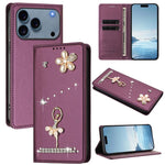 เคสโทรศัพท์หนังวีแกนแม่เหล็ก RFID ประดับเพชรลายสาวบัลเลต์ สำหรับ iPhone 17e / 16e, สำหรับ iPhone 17 Pro Max, สำหรับ iPhone 17 Pro, สำหรับ iPhone 17, สำหรับ iPhone Air, สำหรับ iPhone 16 Pro Max