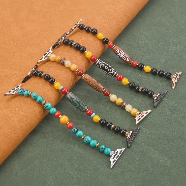 Tibetan Beaded Bracelet Watch Band, For Apple Watch 46mm / 49mm / 45mm / 44mm, For Apple Watch 42mm / 41mm / 40mm / 38mm
