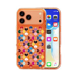 เคสโทรศัพท์ลายหัวใจสีแดงคริสตัลใส สำหรับ iPhone 17 Pro Max, สำหรับ iPhone 17 Pro