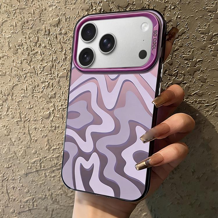 เคสโทรศัพท์ PC 2-in-1 IMD ลายเส้นคลื่นแบบด้าน สำหรับ iPhone 17e / 16e, สำหรับ iPhone 17 Pro Max, สำหรับ iPhone 17 Pro, สำหรับ iPhone 17, สำหรับ iPhone Air, สำหรับ iPhone 16 Pro Max, สำหรับ iPhone 16 Pro, สำหรับ iPhone 16 Plus, สำหรับ iPhone 16