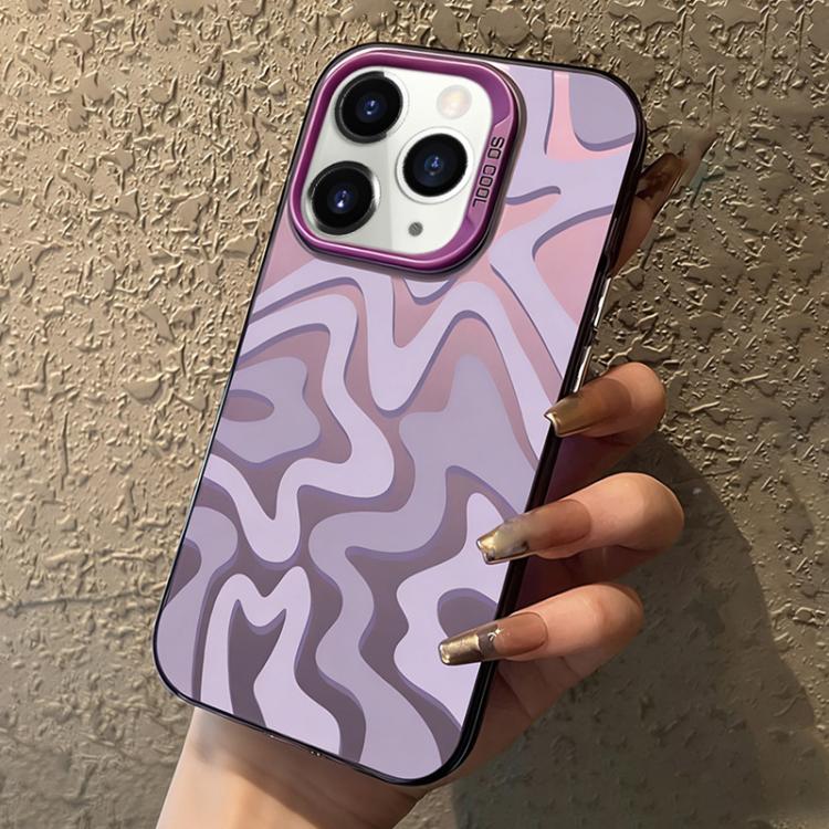 กระเป๋าโทรศัพท์ PC 2-in-1 ลายเส้นคลื่นแบบด้าน IMD สำหรับ iPhone 11, สำหรับ iPhone 11 Pro, สำหรับ iPhone X / XS, สำหรับ iPhone XR, สำหรับ iPhone XS Max, สำหรับ iPhone 8 Plus / 7 Plus
