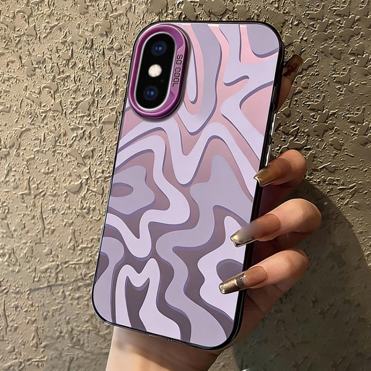 กระเป๋าโทรศัพท์ PC 2-in-1 ลายเส้นคลื่นแบบด้าน IMD สำหรับ iPhone 11, สำหรับ iPhone 11 Pro, สำหรับ iPhone X / XS, สำหรับ iPhone XR, สำหรับ iPhone XS Max, สำหรับ iPhone 8 Plus / 7 Plus